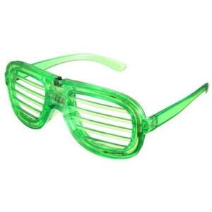 Világító led hideg fényű party szemüveg, zöld fény 90969360 