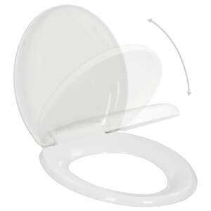 Weißer Toilettensitz mit Soft-Close-Deckel, Draufsicht - WC-Sitze