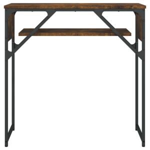 vidaXL Tálalóasztal - Füstös Tölgy - 75x30x75 cm