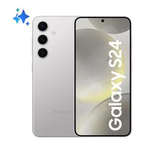 Samsung Galaxy S24 Smartphone, silber, Vorder- und Rückseite - Handys