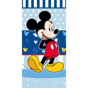 Disney Mickey Mouse Kék fürdőlepedő, 70x140cm, strandtörölköző, gyerek törölköző - Jerry Fabrics