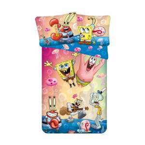 SpongyaBob ágyneműhuzat, SpongeBob, Patrick, Squidward, Mr. Krabs és Gary a csiga szereplésével - Jerry Fabrics
