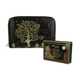 Klimt Életfa fekete bőr pénztárca - Klimt