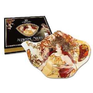 Mucha Ősz teafilter tartó, üveg teafilter tartó Mucha Ősz mintával - Teás alátét