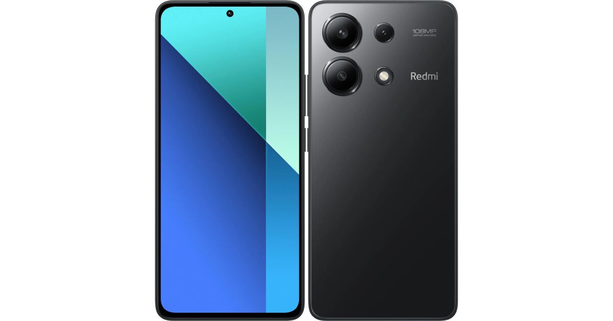 携帯電話本体 Redmi Note 13 Midnight Black 6GB/128GB Xiaomi Redmi Note 13 128GB 6GB RAM Mobile Phone, Midnight