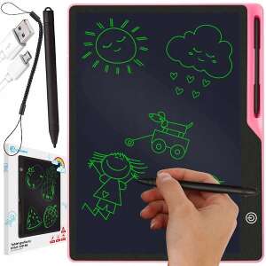 Tableta grafica pentru copii, Scris si desenat, cu Stylus Pen, Dimensiune 16 inch, Roz - Roz 91004329 Planșe de desen