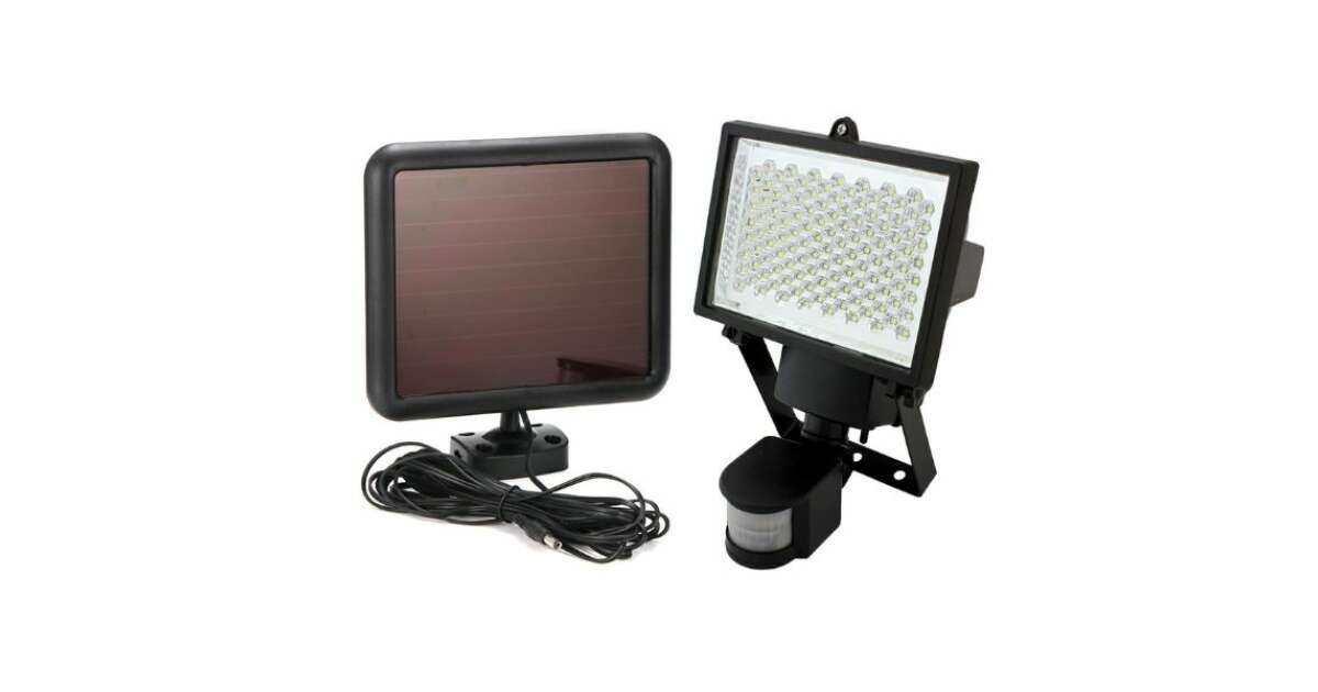 Halogen Lamp with 60 LEDs, Welora®, Dusk and Motion Sensor 8 m Radius, Illumination Angle 2.5-4.5 m, 3 Replaceable Modules, Luminous Flux 700 lm, Voltage 9V, Power 120 W, Premium Quality 91004800