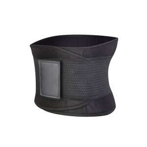 Welora® Unisex Neoprene Waist Trimmer Belt, L Size, Black, side view - Home workout