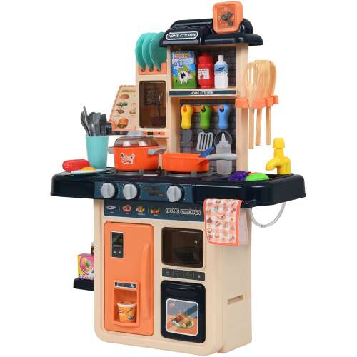 Zabawkowa kuchnia dla dzieci Funfit z efektami dźwiękowymi i świetlnymi + funkcja zimnej pary #ciemnoniebieski