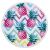 Round beach towel with pineapple print, super absorbent
