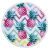 Round beach towel with pineapple print, super absorbent