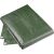 Folded green waterproof tarp with metal eyelets