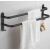 Aluminum Attic Towel Rack, 60 cm, Matt Black 91006136