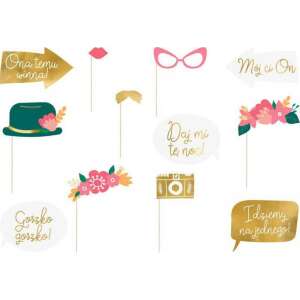 12 piece wedding photo booth props set - Party Decoration