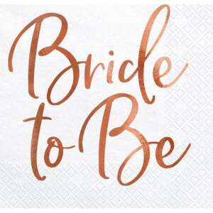 20 db "Bride to be" szalvéta készlet, 33x33cm 91006180 