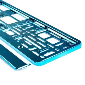 Премиум тюркоазен държач за регистрационен номер - Издръжлива пластмасова рамка за автомобил - Държач на регистрационния номер