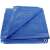 Blue waterproof tarp with metal eyelets, 4.0m x 6.0m, 80g/m2