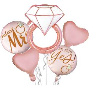 Lánybúcsú Lufi Szett - Gyémántgyűrű - 5 db