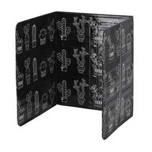 Összecsukható fekete alumínium tűzhely fröccsenésvédő kaktusz mintával - Főzőlap kiegészítő