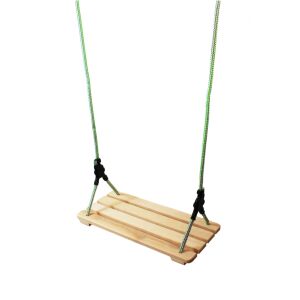 Huśtawka drewniana Tupiko z zielonymi linami, 49,5x22 cm - Gry i sprzęt na świeżym powietrzu
