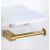Loft White and Gold Toilet Paper Holder with Shelf - Front View