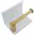 White toilet paper holder with gold arm