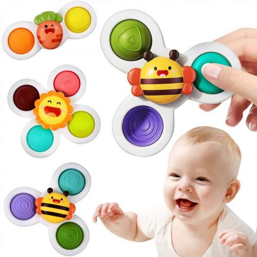 3 interaktív játékból álló készlet, "POP UP SENSORY FIDGET SPINNER" modell gyerekeknek vagy csecsemőknek