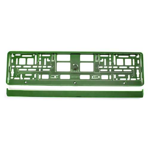 Zöld prémium minőségű műanyag rendszámtáblatartó