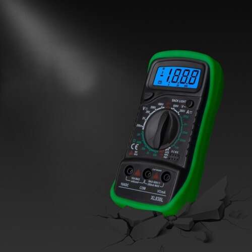 Digitális multiméter LCD kijelzővel és ütésálló házzal, XL830L