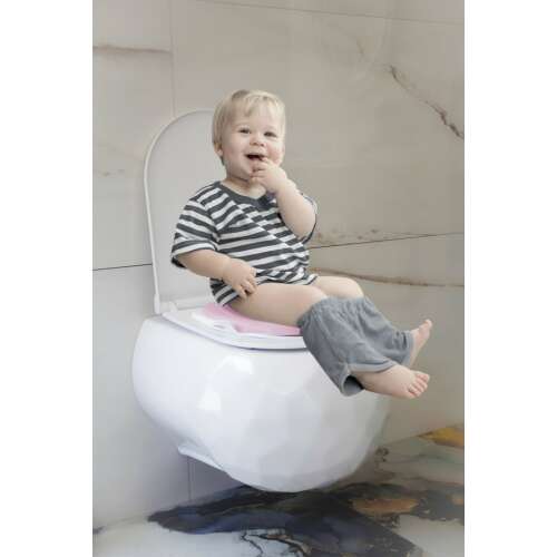 BabyJem toilet seat reducer for toddlers, pink, fits most toilets