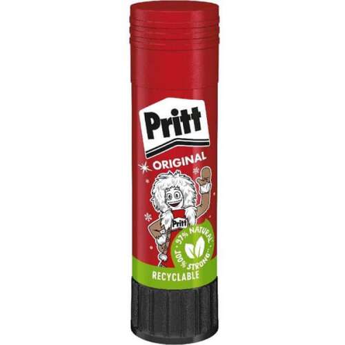 Pritt Original ragasztó stift, 22g, piros és fekete, újrahasznosítható, 97% természetes összetevő - Ragasztó stift