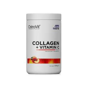 OstroVit Kollagén + C-vitamin őszibarack ízű por 400 gramm étrend-kiegészítő - Táplálékkiegészítő