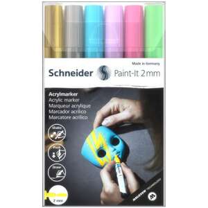 Schneider Paint-It 310 akril marker készlet, 6 szín, baba dekorálása - Marker