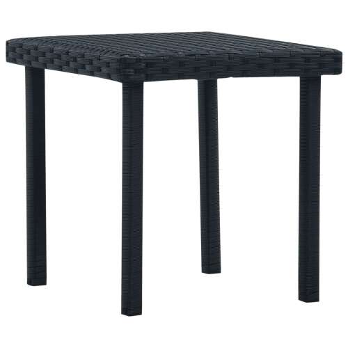 vidaXL fekete polyrattan kerti teázóasztal 40 x 40 x 40 cm