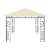 vidaXL krémszínű pavilon szúnyoghálóval, 4 x 3 x 2,73 m, 180 g/m²