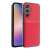 Piros Elegance telefontok Samsung Galaxy A15 4G / 5G-hez, texturált háttal és szilikon kerettel