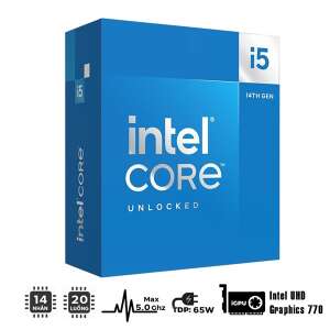 Pudełko procesora Intel Core i5 14. generacji ze specyfikacjami - Procesor