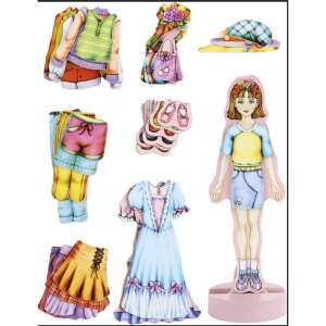 Mágneses öltöztető játék, baba - Small Foot - Magda