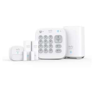 Zestaw alarmowy Eufy Security Home Alarm Kit, bezprzewodowy system bezpieczeństwa domowego z klawiaturą, czujnikiem ruchu, czujnikami drzwi i okien oraz koncentratorem - Eufy