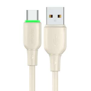 Mcdodo CA-4750 USB-C kábel LED világítással, bézs, 1.2m - USB kábel