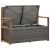 vidaXL szürke polyrattan és tömör akácfa tárolópad 115 cm 141497494