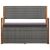 vidaXL szürke polyrattan és tömör akácfa tárolópad 115 cm 141497494