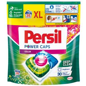 Capsule de detergent Persil Power Caps Color pentru rufe colorate, 35 spălări - Gel de spălare, Clătiți și Capsulă de spălare