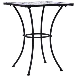 vidaXL Mosaic Bistro Table, Blue and White, 60cm, perfect for small spaces - Garden Table