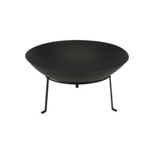 Fekete fém tűzrakó tál állvánnyal, 59 cm átmérőjű - Kerti tűzrakóhely