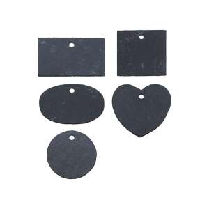 5 darabos palatábla növényjelölő készlet különböző formákban: téglalap, négyzet, ovális, szív és kör - Növénytermesztési kellék