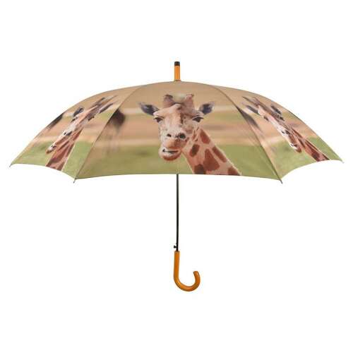 Zsiráfos esernyő, 120 cm átmérőjű, automata nyitással, fa nyél