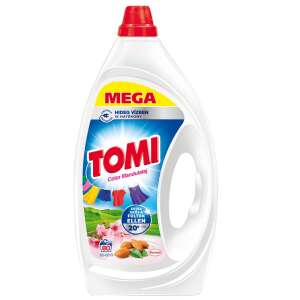 Detergent lichid Tomi Color Mandulatej pentru rufe colorate, 3,6L - 80 spălări - Gel de spălare, Clătiți și Capsulă de spălare