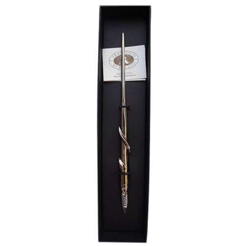 Rubinato ezüst fém mártogatós toll kígyó mintával díszdobozban