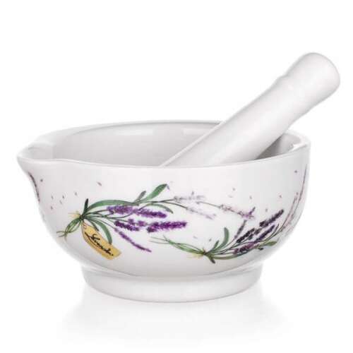 Banquet Levendula Kerámia Mozsár és Törő - 11,5 cm